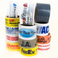 Custom Printed Tape - 2" x 110 yd Black 2.2 mil PVC Carton Sealing Tape, 36 rolls/case, 2 colors