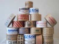 Custom Printed Paper Tapes - White Non-Reinforced Tapes 3" x 600 ft., 10 rolls per case, 1 color
